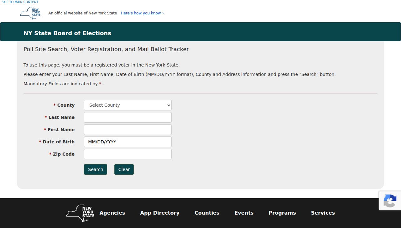 Syracuse residents directory New York voter lookup form